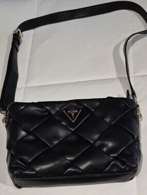 GUESS Quilted Black Crossbody Bag